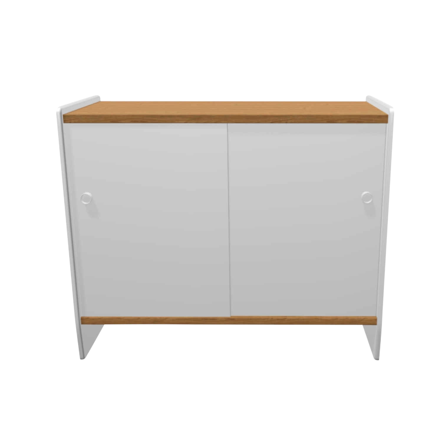 Theca Sideboard, Farbe Rahmen / Tablar aluminium natural / mdf kirschfurniert, Breite 93 cm von Magis Spa