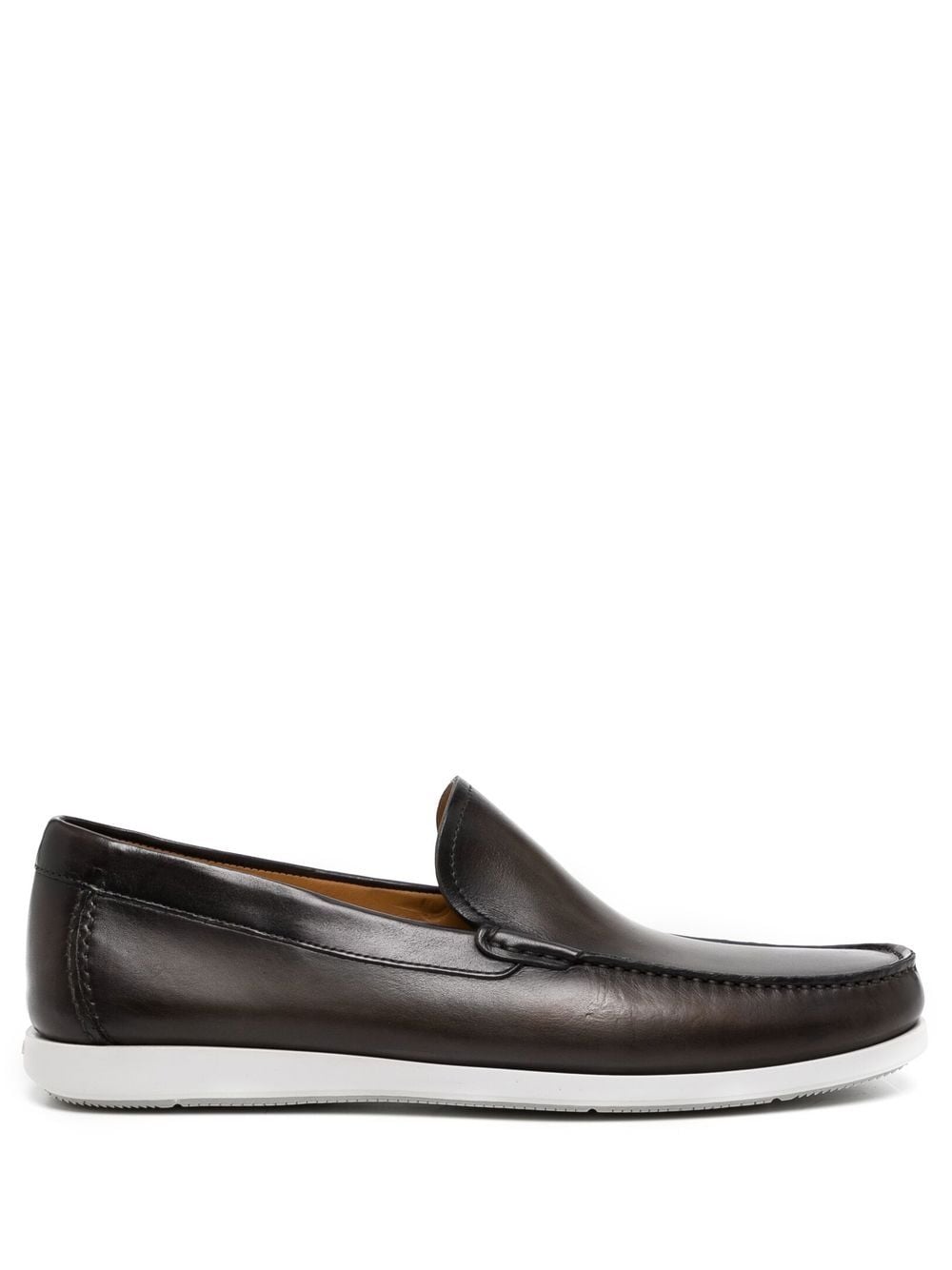 Magnanni leather slip-on loafers - Brown