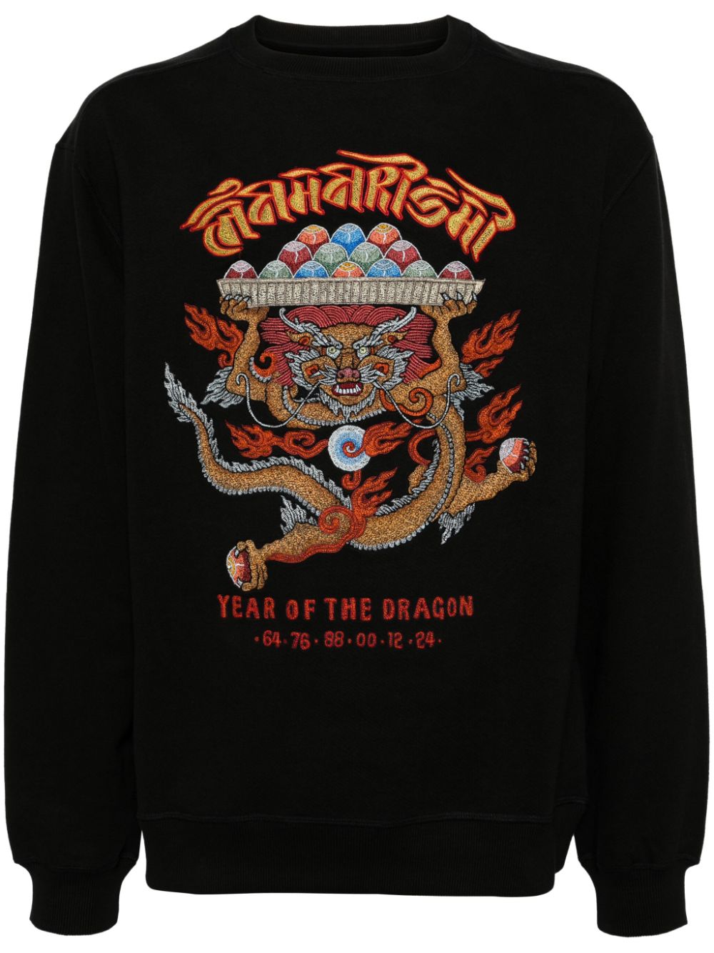 Maharishi Abundance Dragon organic cotton sweatshirt - Black von Maharishi