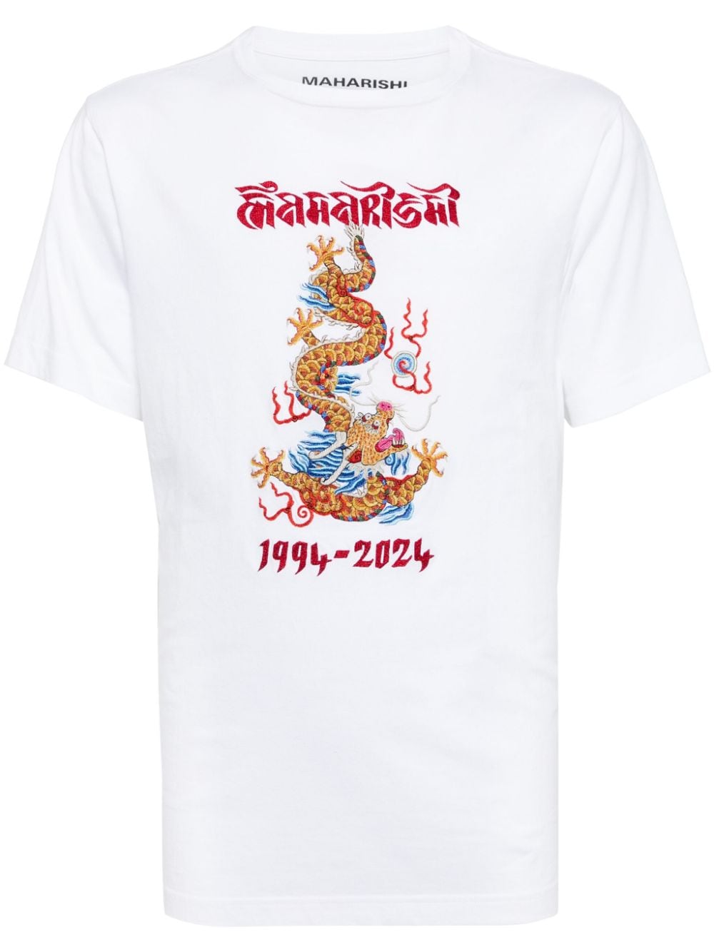 Maharishi Descending Dragon organic-cotton T-shirt - White von Maharishi