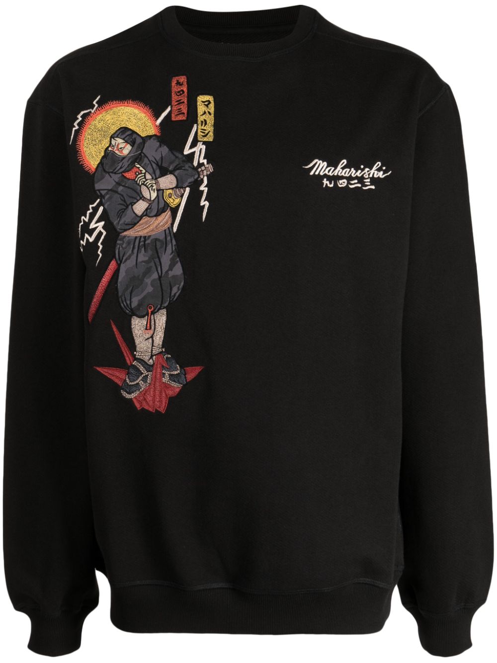 Maharishi Shinobi logo-embroidered sweatshirt - Black von Maharishi