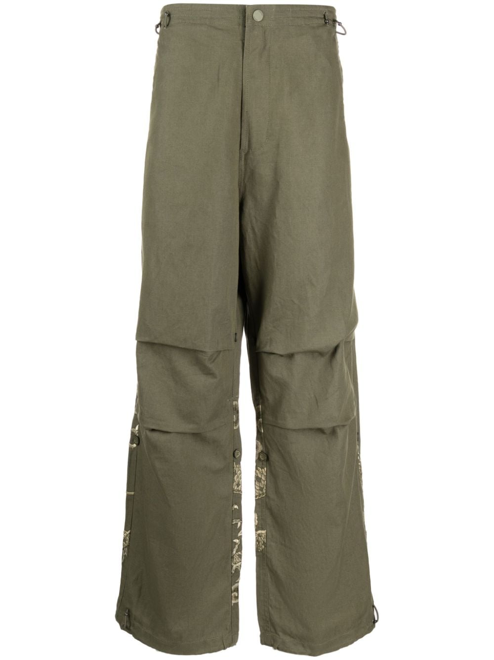Maharishi elasticated-waist straight-leg trousers - Green von Maharishi