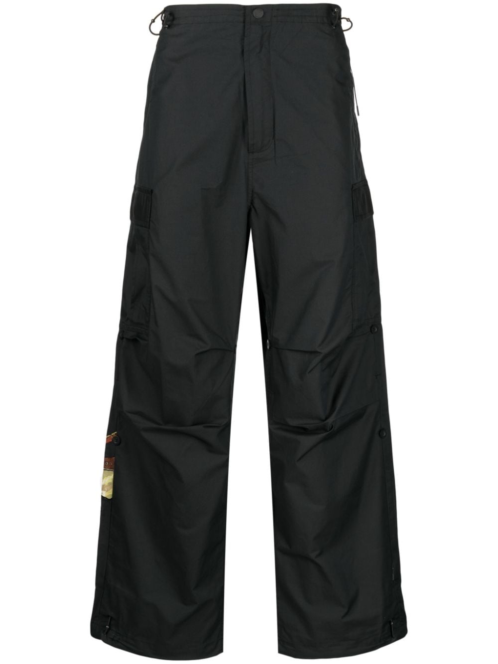 Maharishi embroidered straight-leg trousers - Black von Maharishi