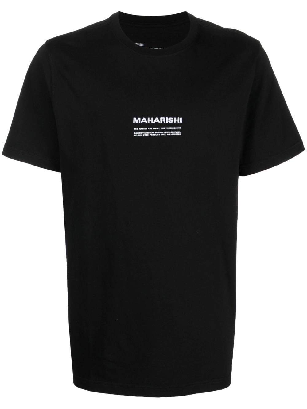 Maharishi logo-embroidered organic cotton T-shirt - Black von Maharishi