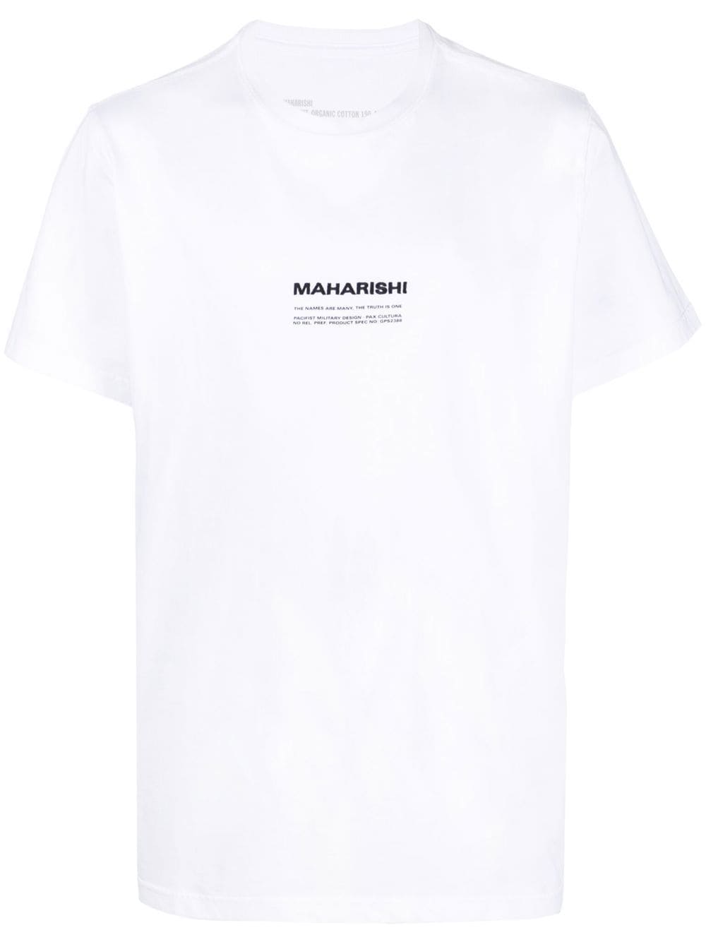 Maharishi logo-embroidered organic cotton T-shirt - White von Maharishi