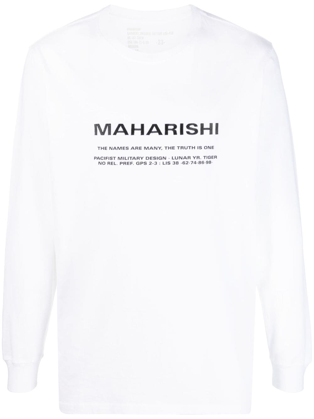 Maharishi logo-print long-sleeve T-shirt - White von Maharishi