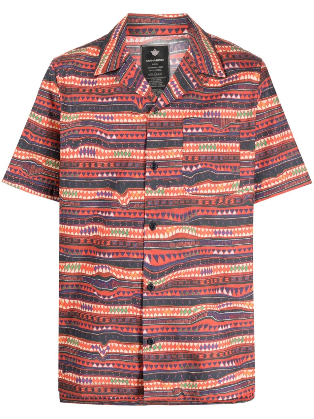 Maharishi short-sleeve organic cotton shirt - Red von Maharishi