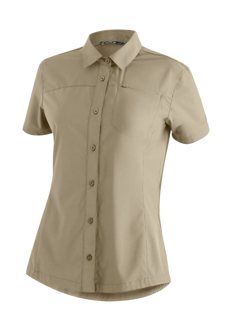 Maier Sports Funktionsbluse »Magos S/S W«, Damen Hemdbluse, atmungsaktives Freizeit-Hemd, Taillierter Schnitt von Maier Sports