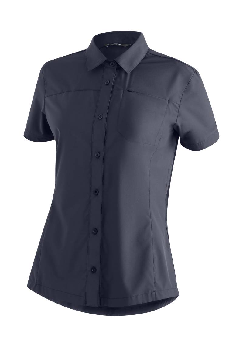 Maier Sports Funktionsbluse »Magos S/S W«, Damen Hemdbluse, atmungsaktives Freizeit-Hemd, Taillierter Schnitt von Maier Sports