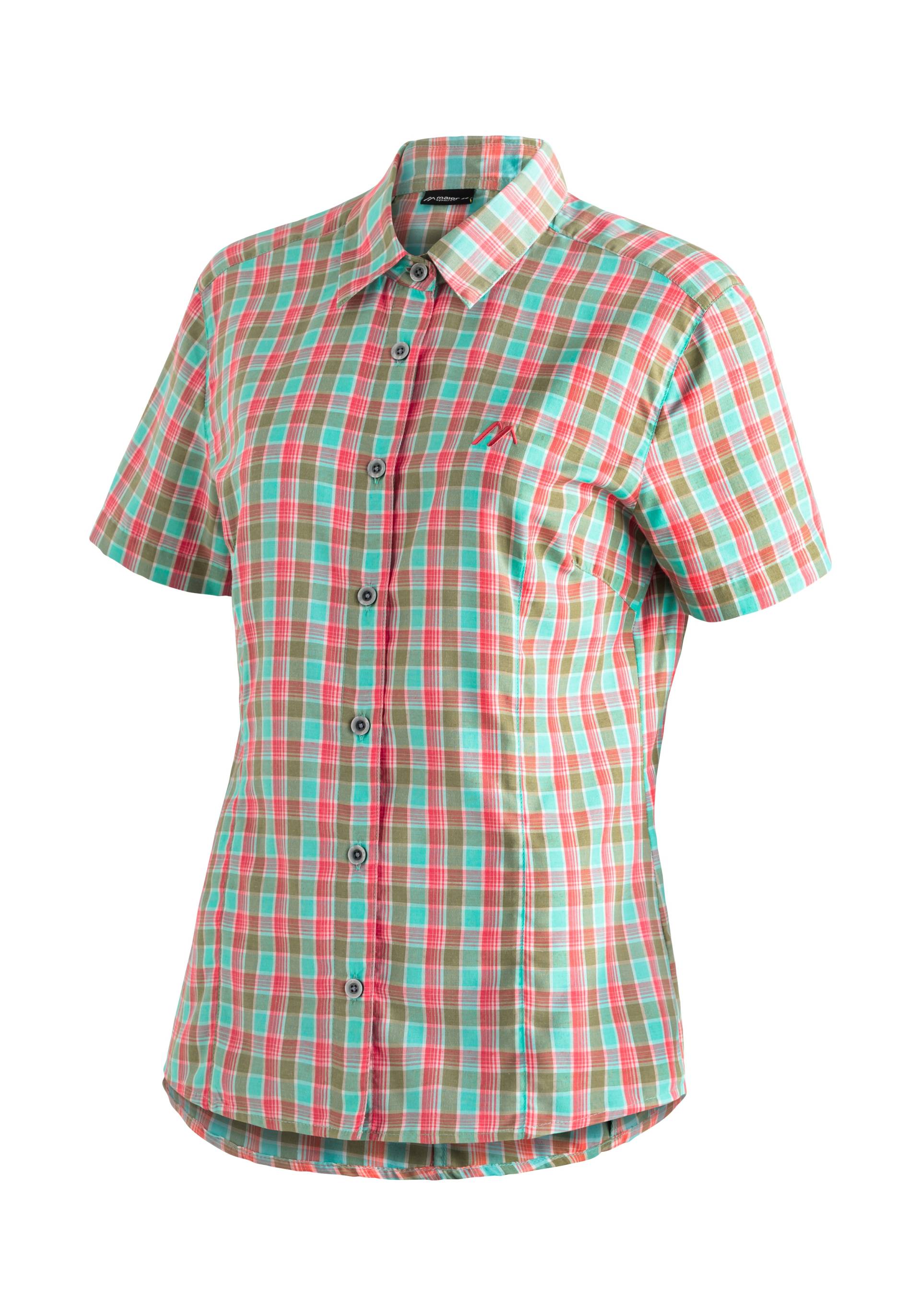 Maier Sports Funktionsbluse »Philina«, Karierte Kurzarm-Bluse für Wandern, Reisen und Freizeit von Maier Sports