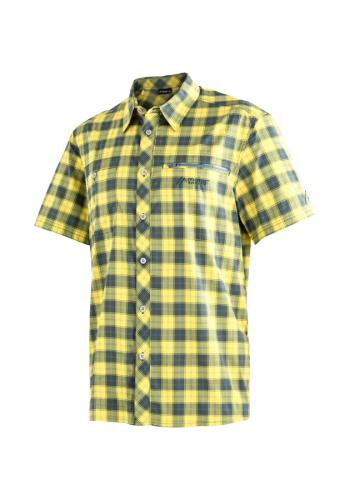 Maier Sports Kasen S/S M He-Hemd 1/2 Arm el. (3000984) - yellow/gren check (Grösse: 48) von Maier Sports