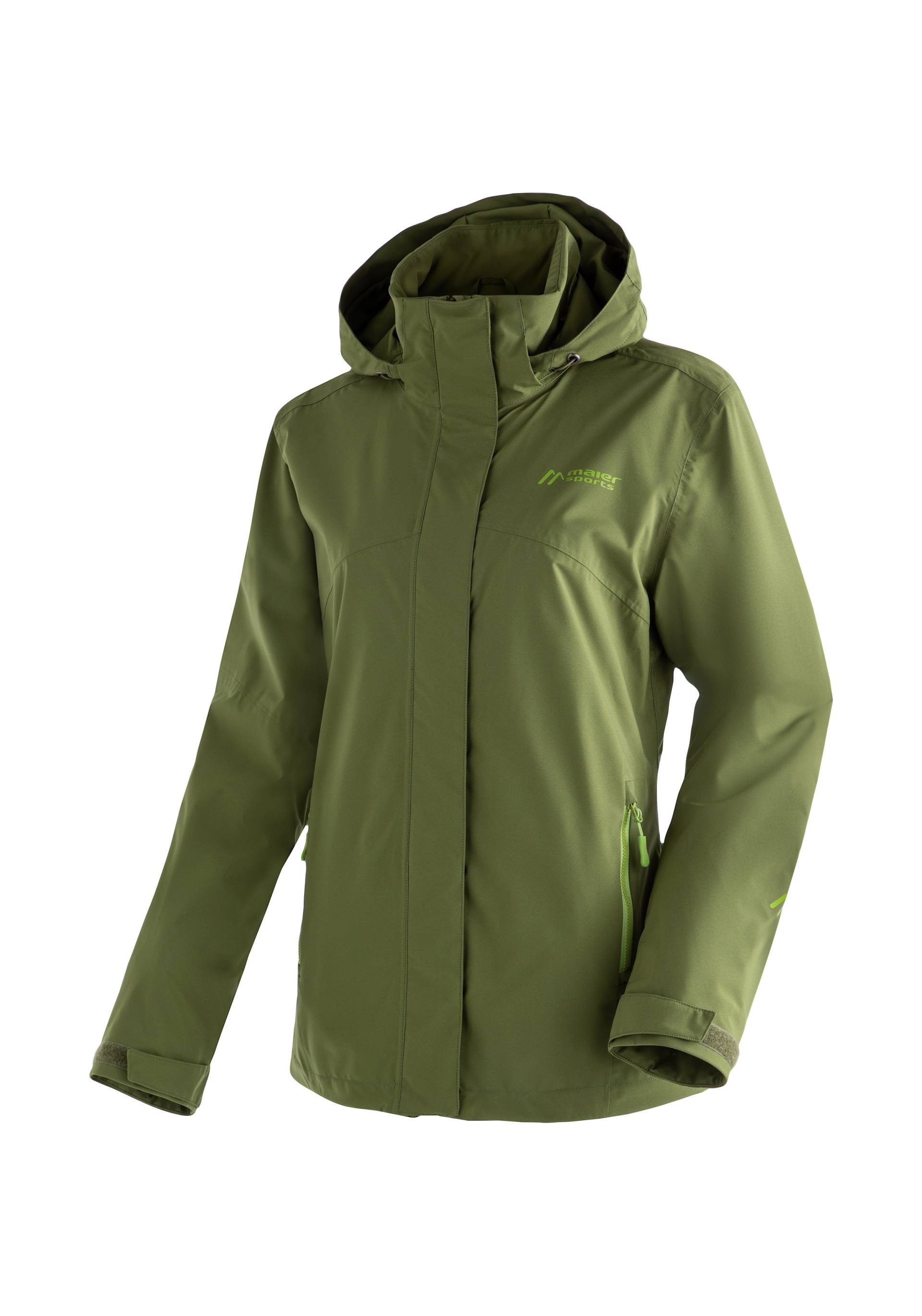 Maier Sports Outdoorjacke »Metor rec W«, Damen Regenjacke wasserdicht mit Kapuze, 2 Taschen aussen, Innentasche Maier Sports Outdoorjacke »Metor rec W«, Damen Regenjacke wasserdicht mit Kapuze, 2 Taschen aussen, Innentasche von Maier Sports