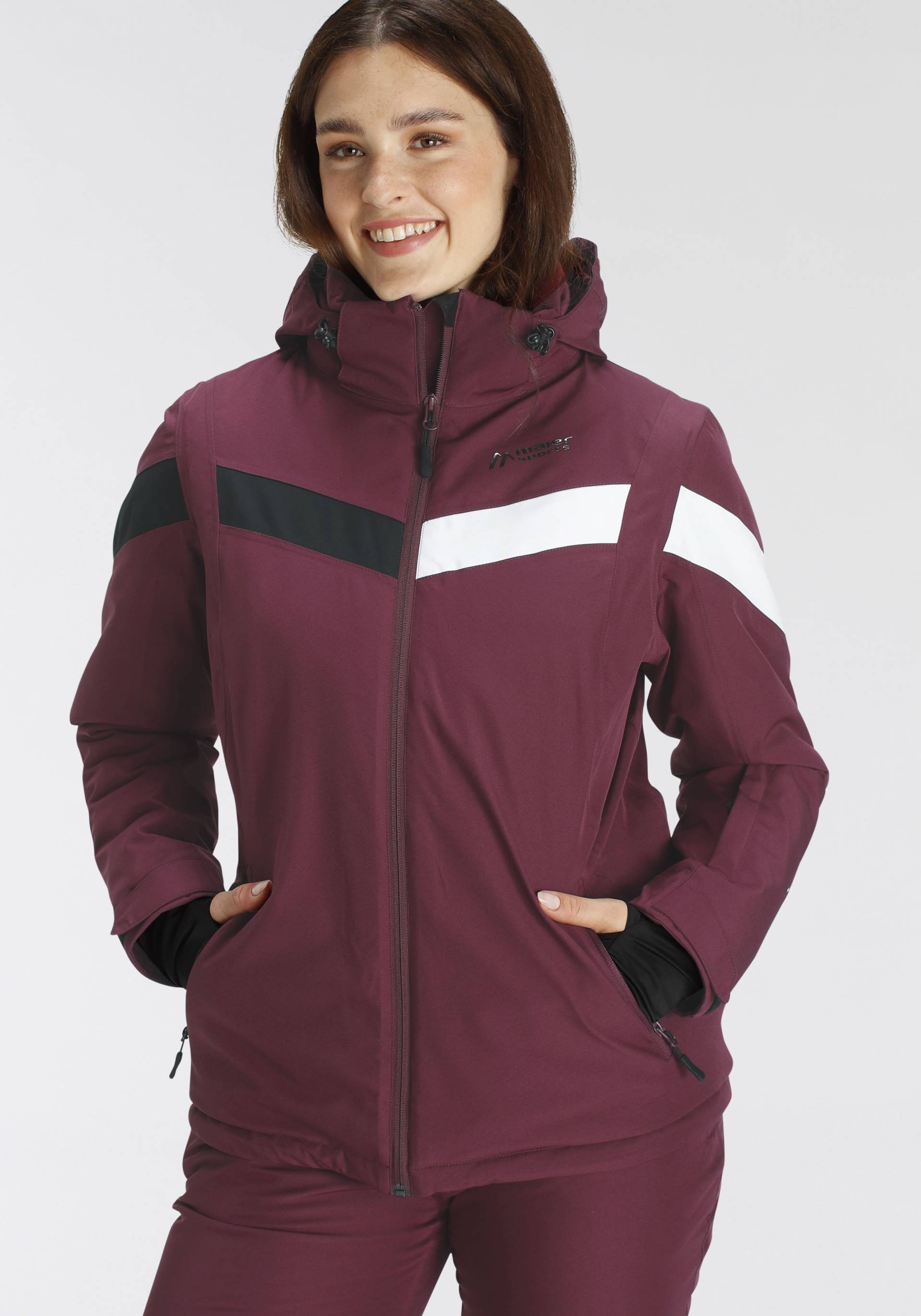 Maier Sports Skijacke »Ski Jacke wattiert Damen«, mit Kapuze von Maier Sports