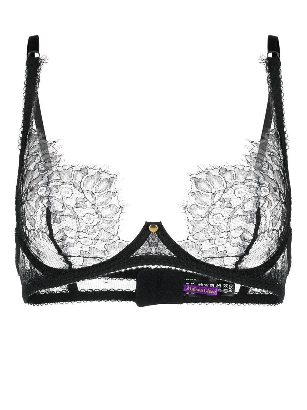 Maison Close Inspiration Divine floral-lace bra - Black von Maison Close