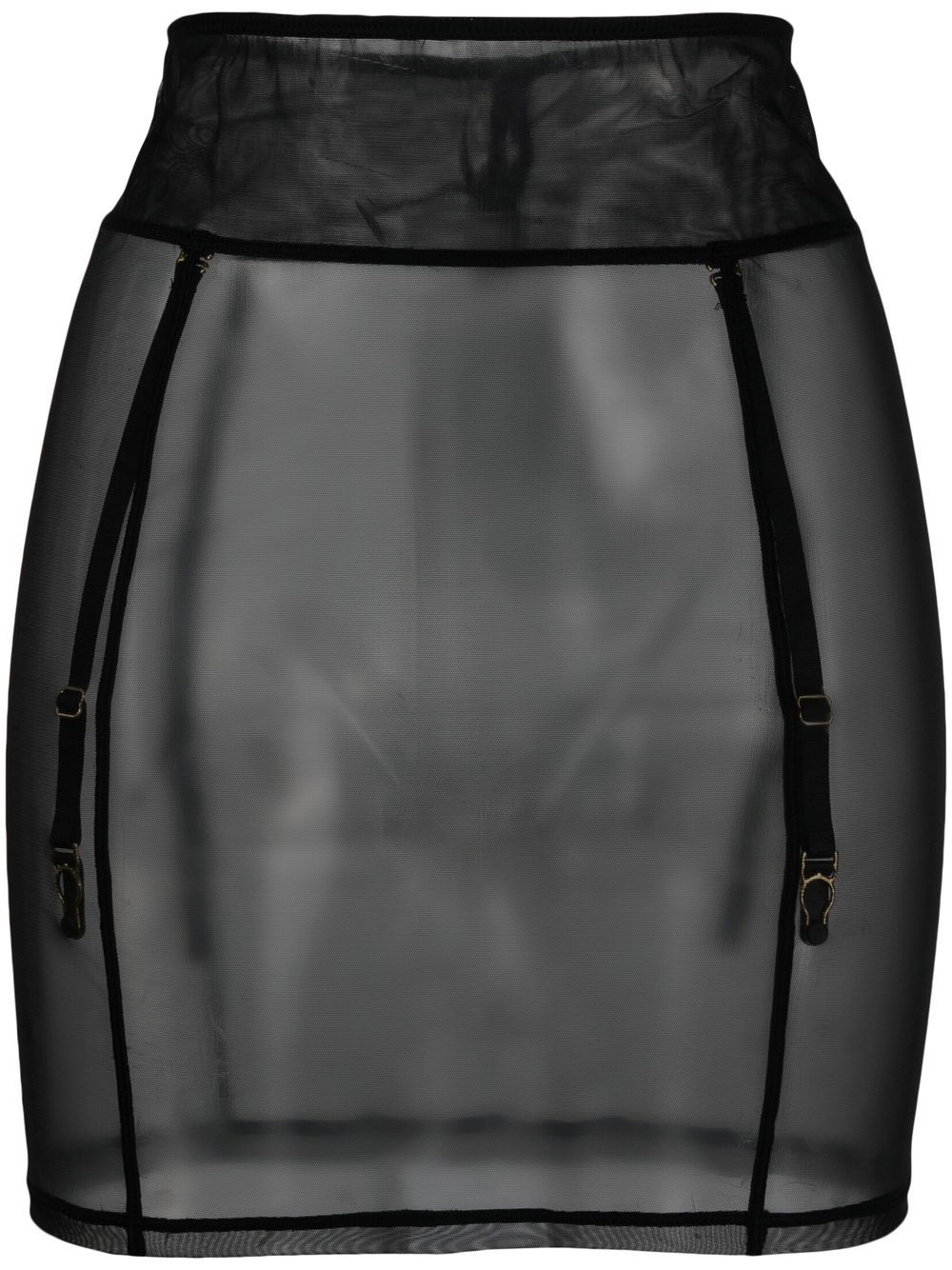 Maison Close L'Amoureuse sheer-mesh waspie - Black von Maison Close