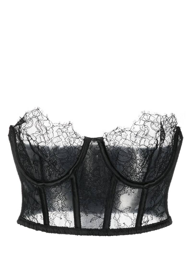 Maison Close lace-detail bustier bra - Black von Maison Close