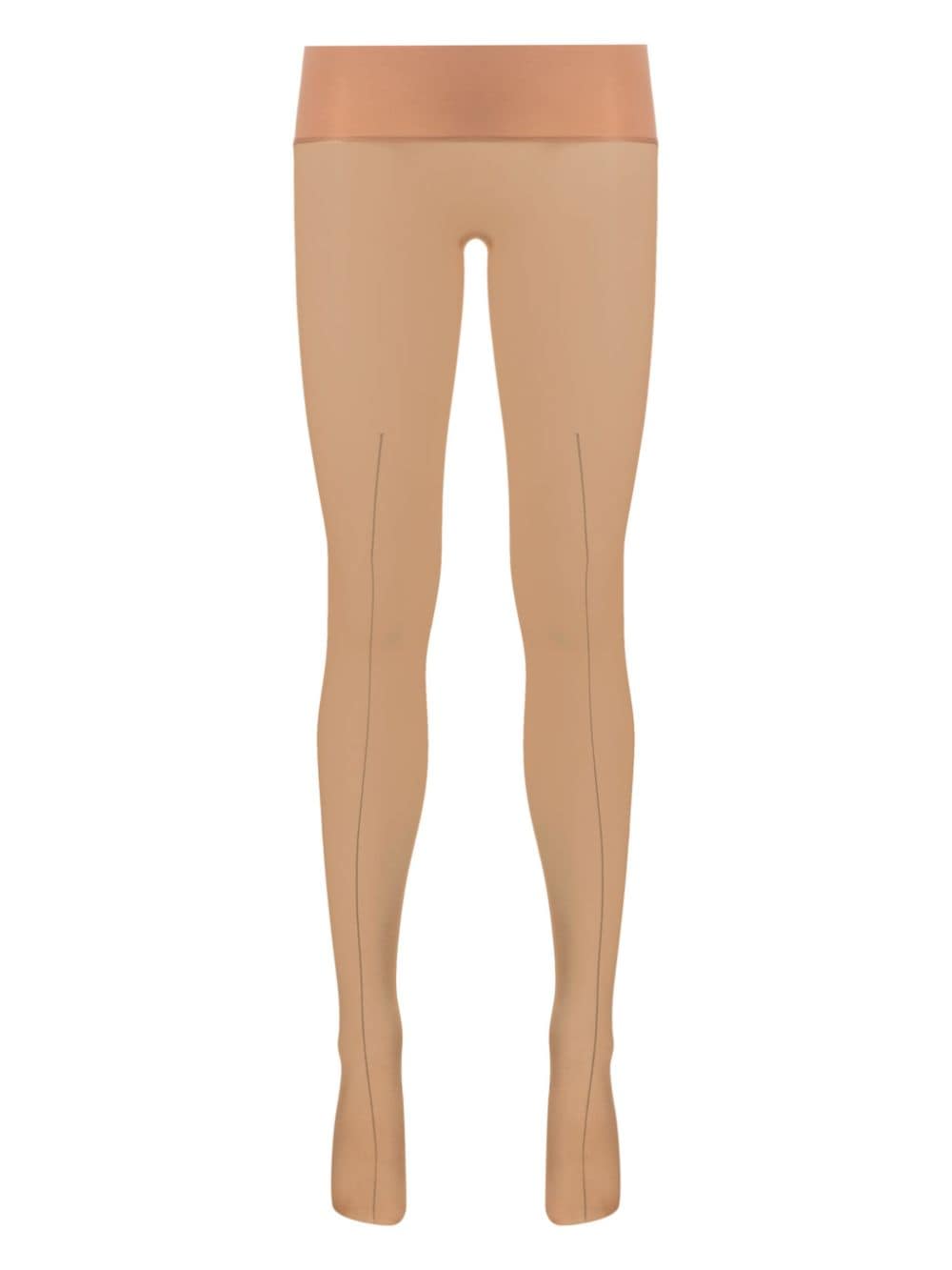 Maison Close logo-intarsia semi-sheer tights - Neutrals von Maison Close