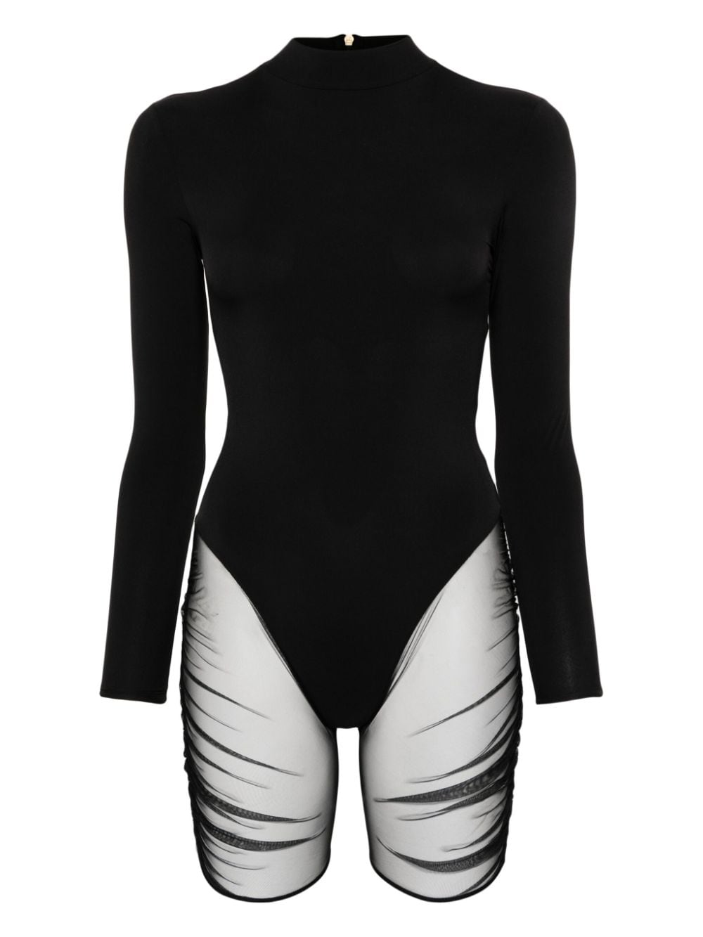 Maison Close mesh-panelled mock-neck bodysuit - Black von Maison Close