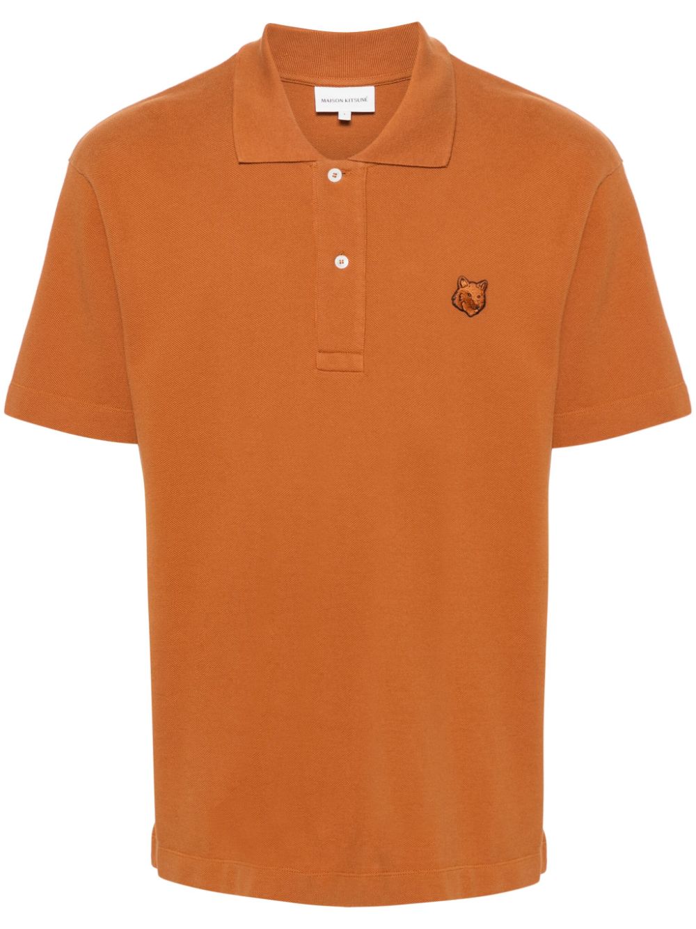 Maison Kitsuné Bold Fox Head cotton polo shirt - Brown von Maison Kitsuné