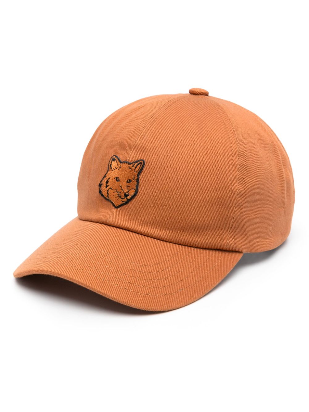 Maison Kitsuné Bold Fox-appliqué cap - Brown von Maison Kitsuné