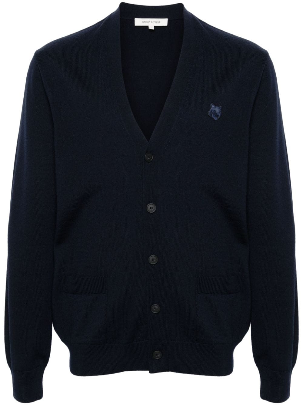 Maison Kitsuné Chillax Fox wool cardigan - Blue von Maison Kitsuné