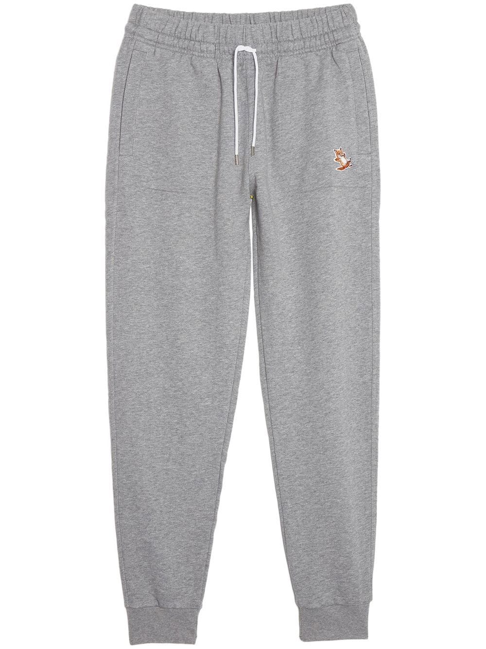 Maison Kitsuné Chillax fox-patch track pants - Grey von Maison Kitsuné