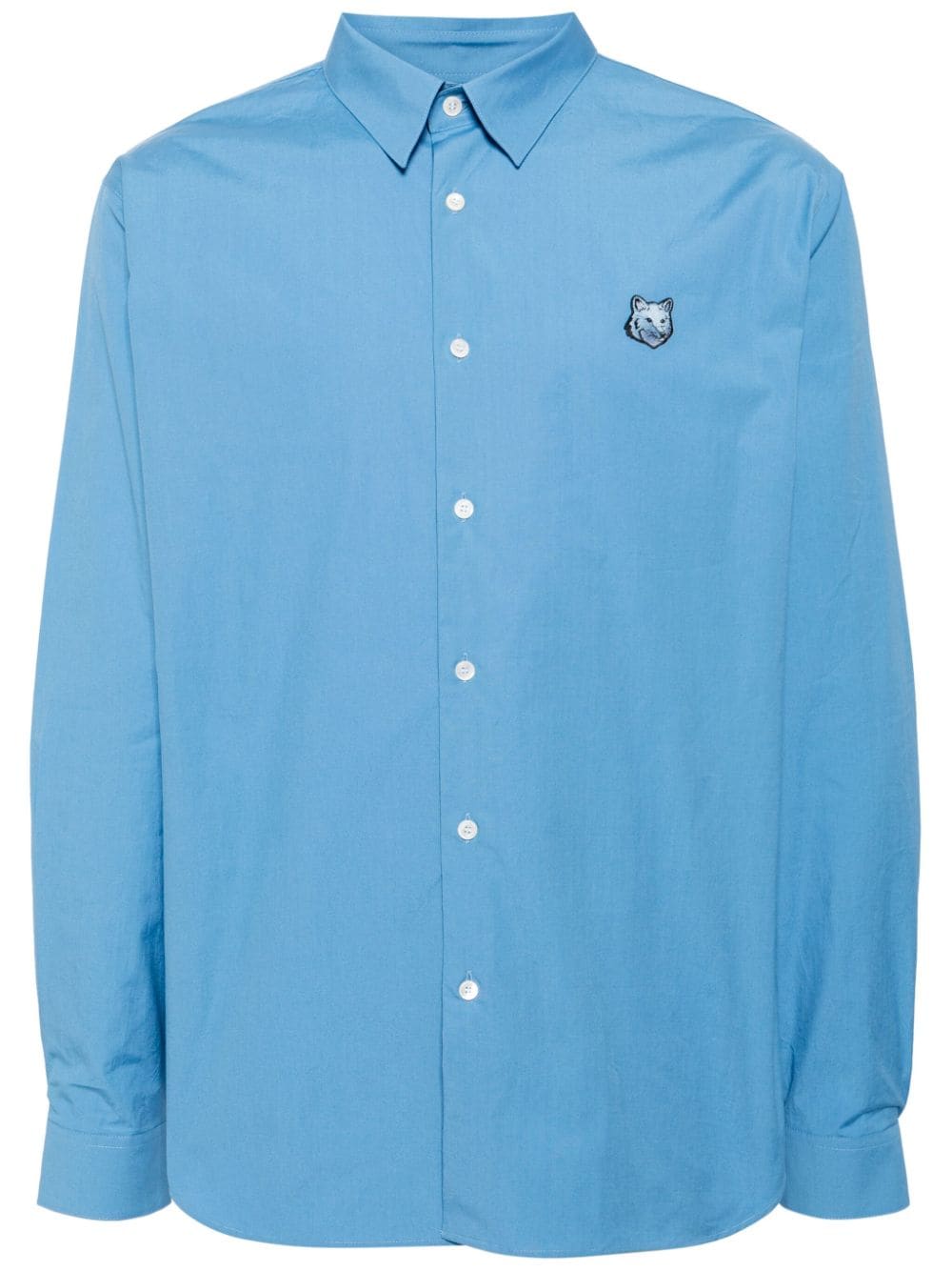 Maison Kitsuné Fox Head cotton shirt - Blue von Maison Kitsuné
