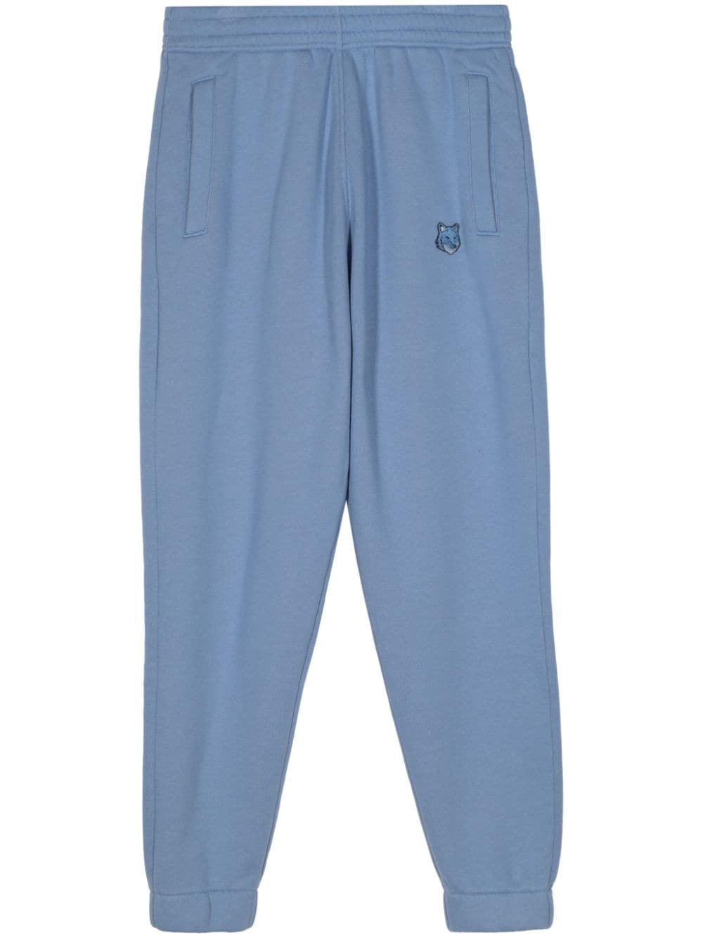 Maison Kitsuné Fox-appliqué cotton track pants - Blue von Maison Kitsuné