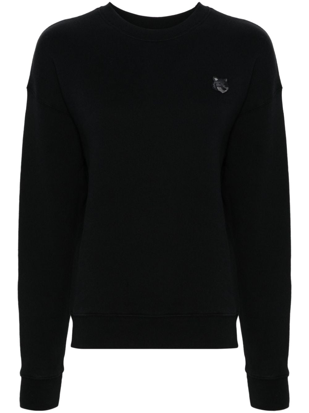 Maison Kitsuné Fox-appliqué sweatshirt - Black von Maison Kitsuné