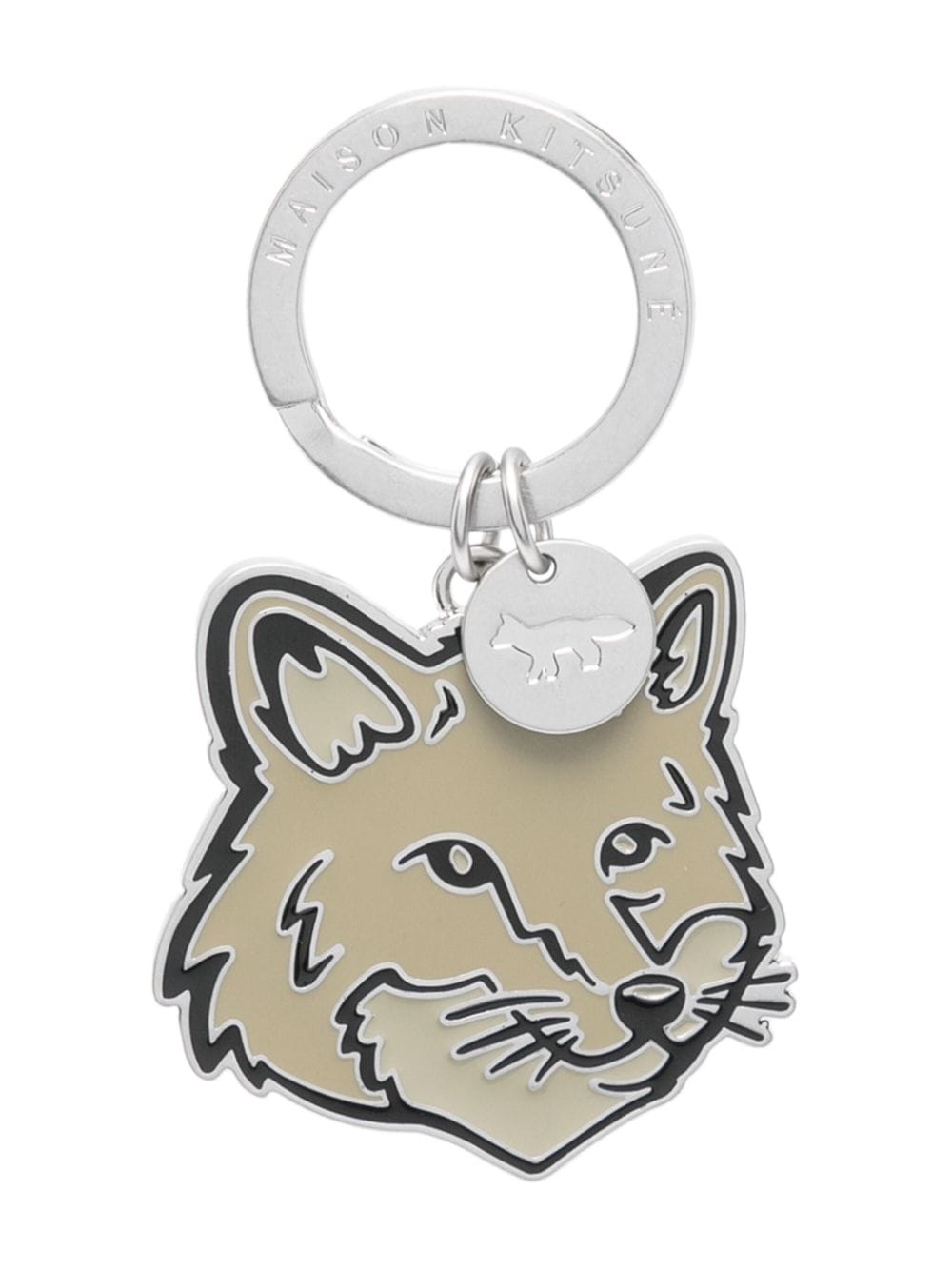 Maison Kitsuné Fox-head key ring - Silver