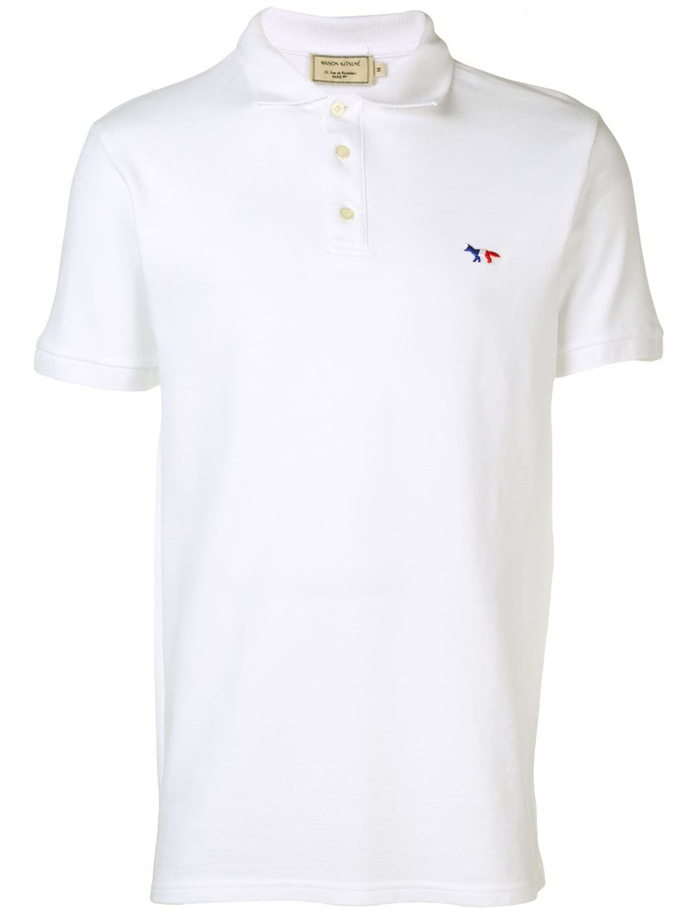 Maison Kitsuné Fox logo short-sleeve polo shirt - White von Maison Kitsuné