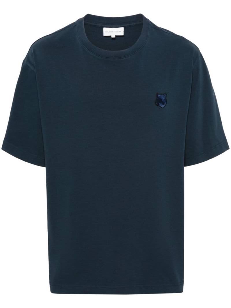 Maison Kitsuné Fox-motif cotton T-shirt - Blue von Maison Kitsuné