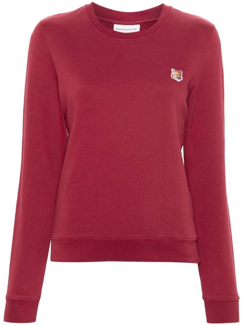Maison Kitsuné Fox-motif cotton sweatshirt - Red von Maison Kitsuné
