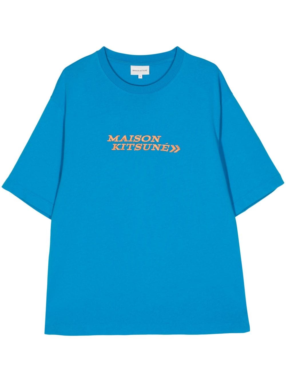 Maison Kitsuné Go Faster-print cotton T-shirt - Blue von Maison Kitsuné