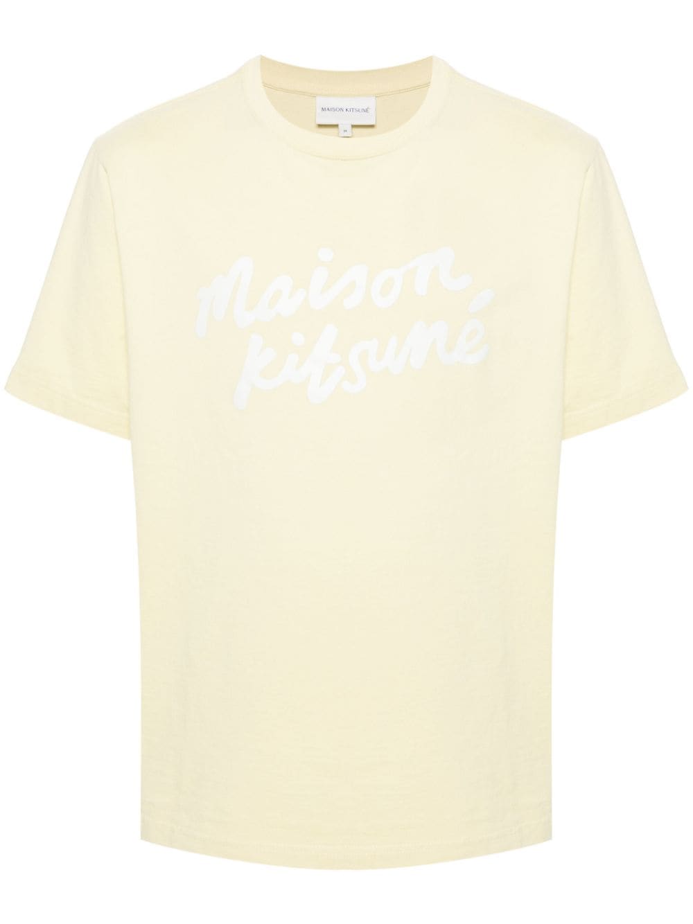 Maison Kitsuné Handwriting-print cotton T-shirt - Yellow von Maison Kitsuné