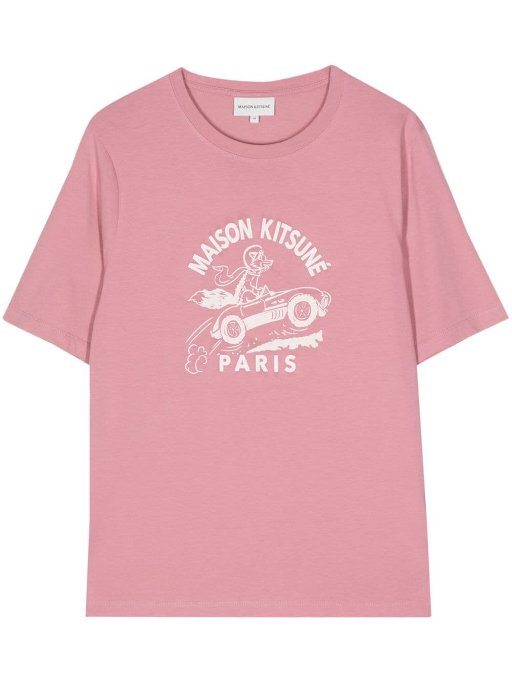 Maison Kitsuné Racing Fix-print cotton T-shirt - Pink von Maison Kitsuné
