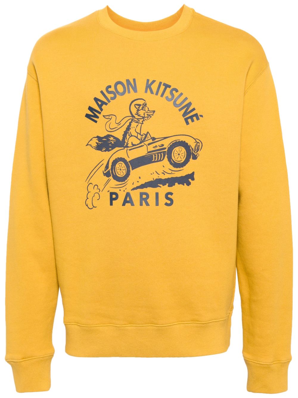 Maison Kitsuné Racing Fox cotton sweatshirt - Yellow von Maison Kitsuné