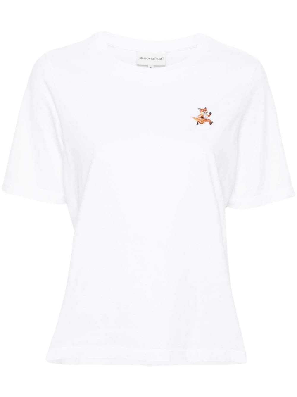 Maison Kitsuné Speedy Fox-appliqué T-shirt - White von Maison Kitsuné
