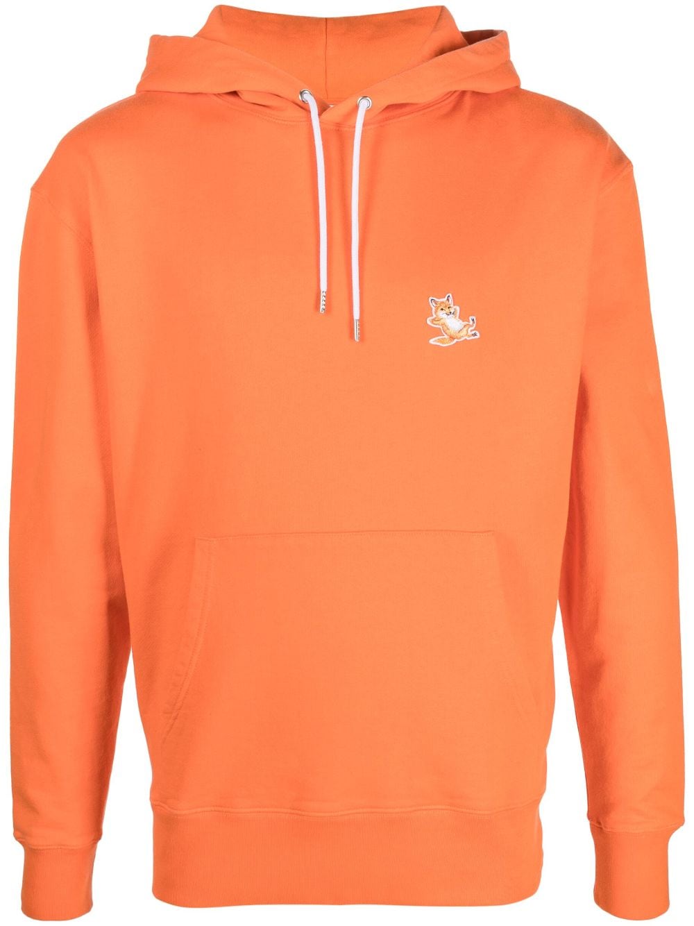 Maison Kitsuné appliqué-logo cotton hoodie - Orange von Maison Kitsuné