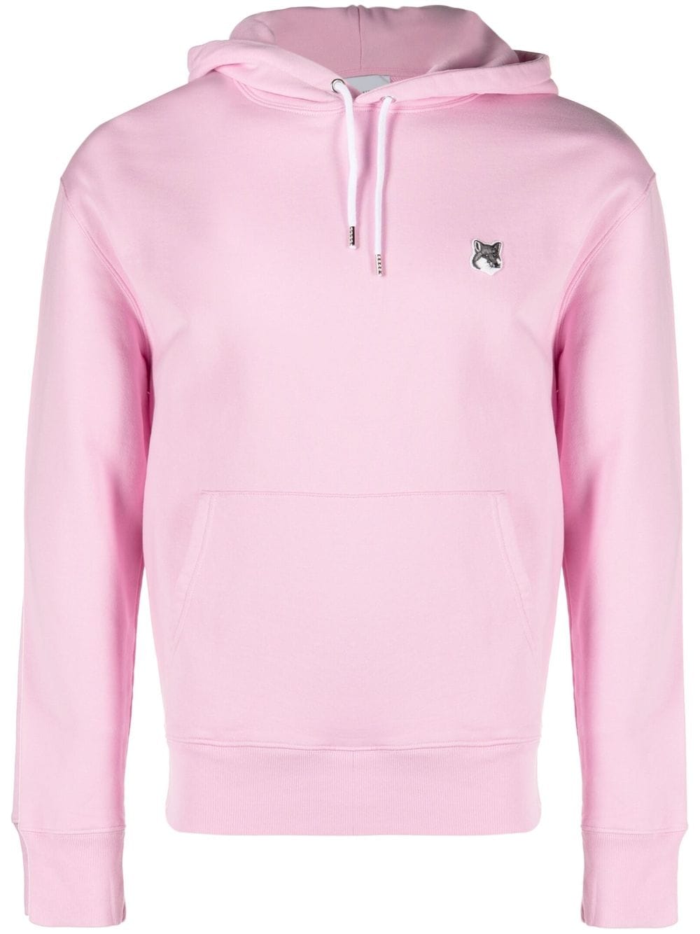 Maison Kitsuné embroidered-logo cotton hoodie - Pink von Maison Kitsuné