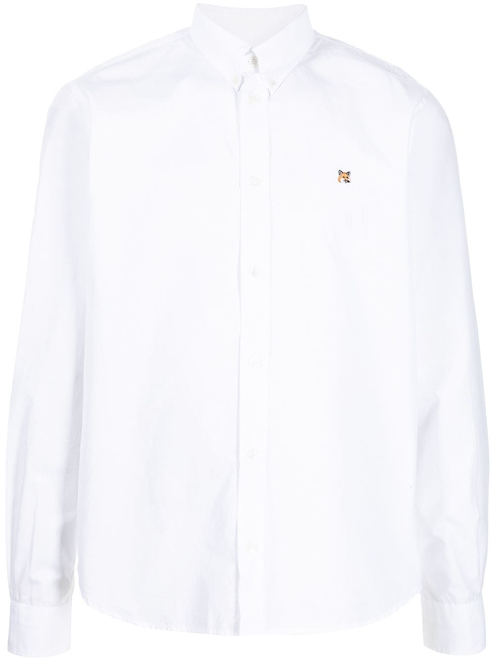 Maison Kitsuné embroidered logo polo shirt - White von Maison Kitsuné