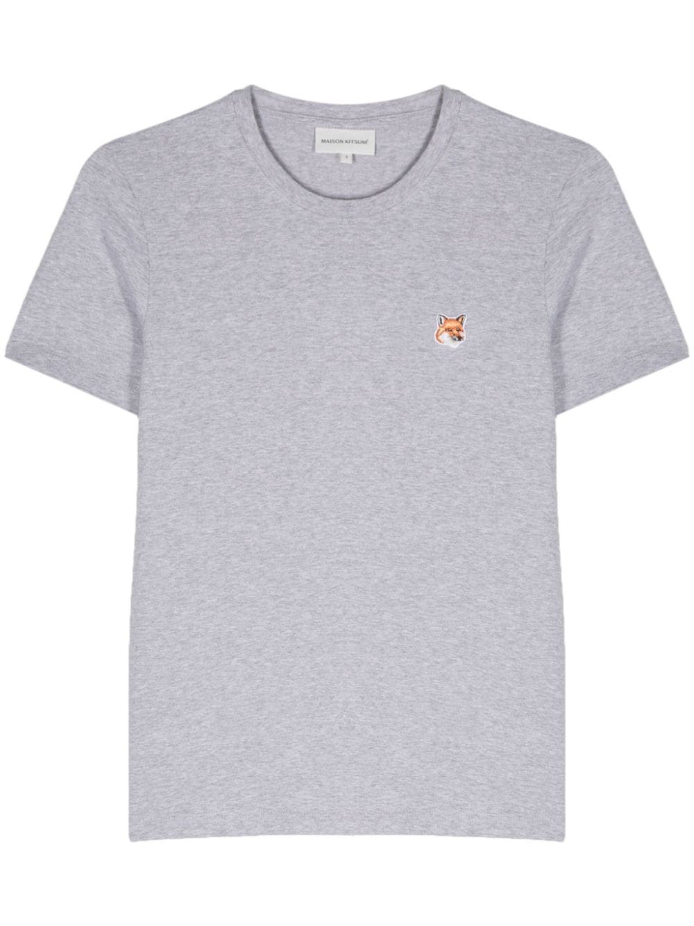 Maison Kitsuné fox-motif cotton T-shirt - Grey von Maison Kitsuné