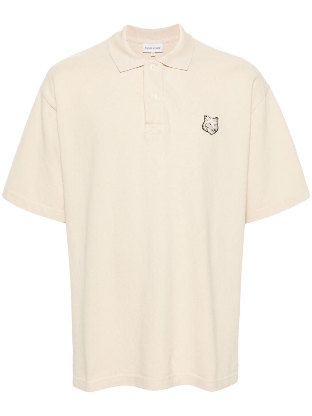 Maison Kitsuné fox-motif cotton polo shirt - Neutrals von Maison Kitsuné