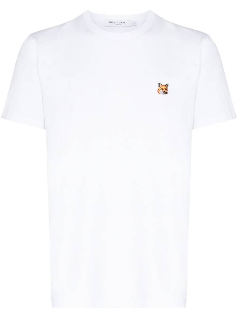 Maison Kitsuné fox-patch T-shirt - White von Maison Kitsuné