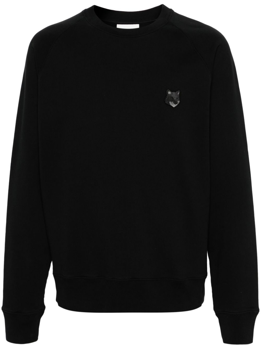 Maison Kitsuné fox-patch cotton sweatshirt - Black von Maison Kitsuné
