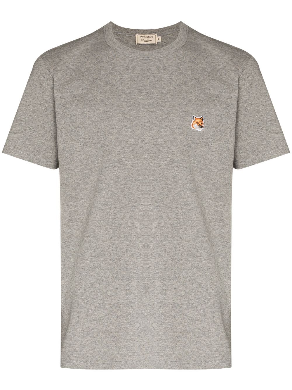 Maison Kitsuné fox-patch T-shirt - Grey von Maison Kitsuné