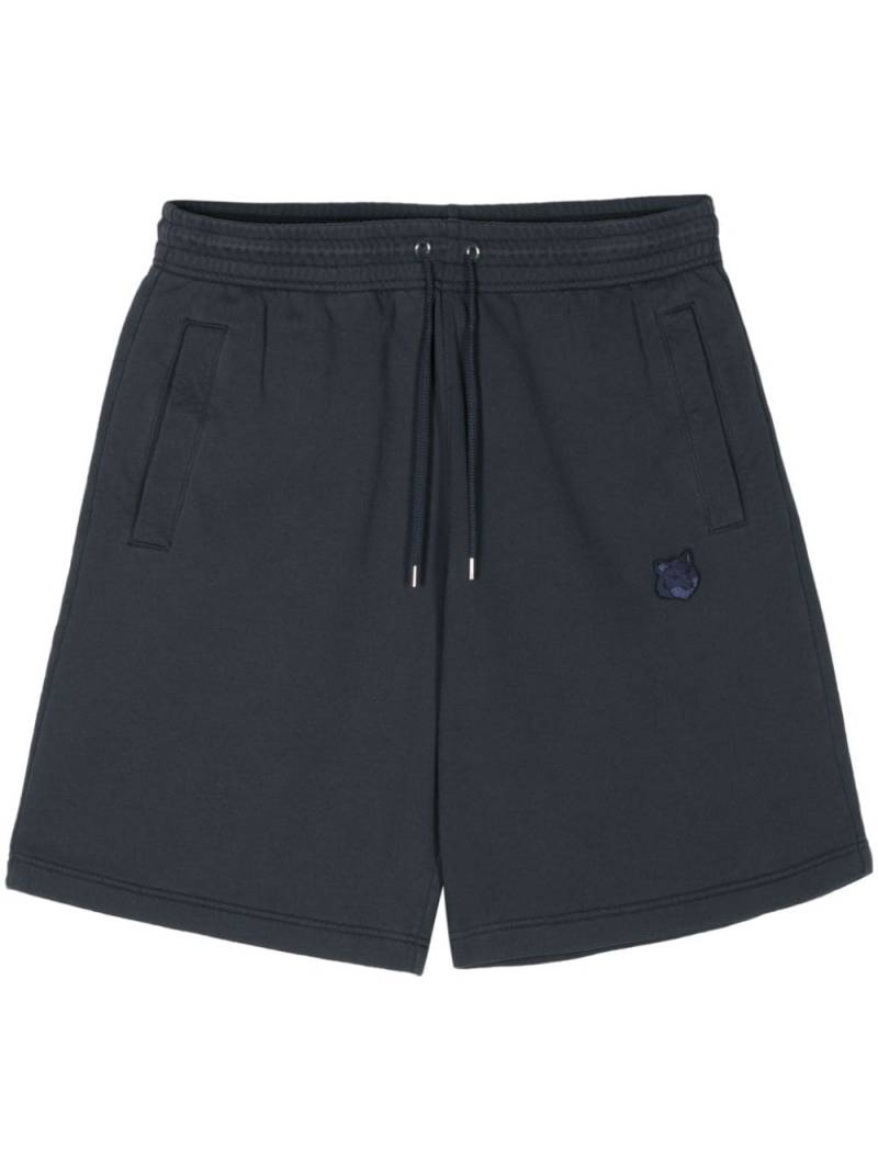 Maison Kitsuné fox-patch track shorts - Blue von Maison Kitsuné