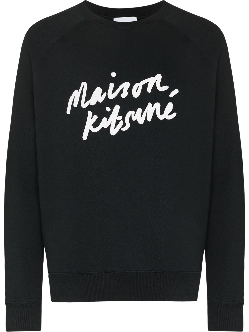 Maison Kitsuné handwriting-logo cotton sweatshirt - Blue von Maison Kitsuné