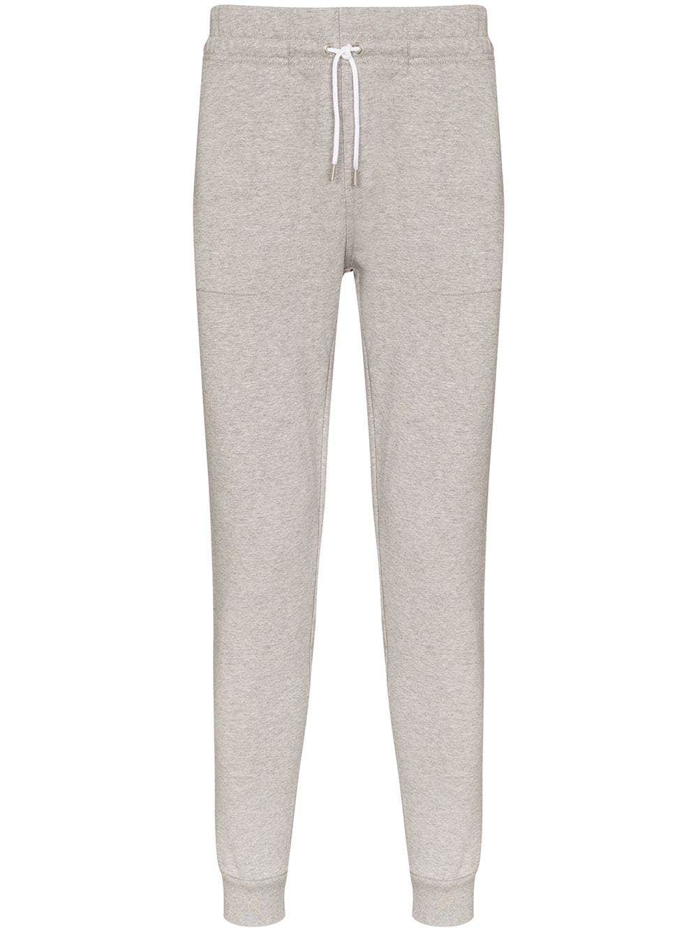 Maison Kitsuné logo-appliqued cotton sweatpants - Grey von Maison Kitsuné