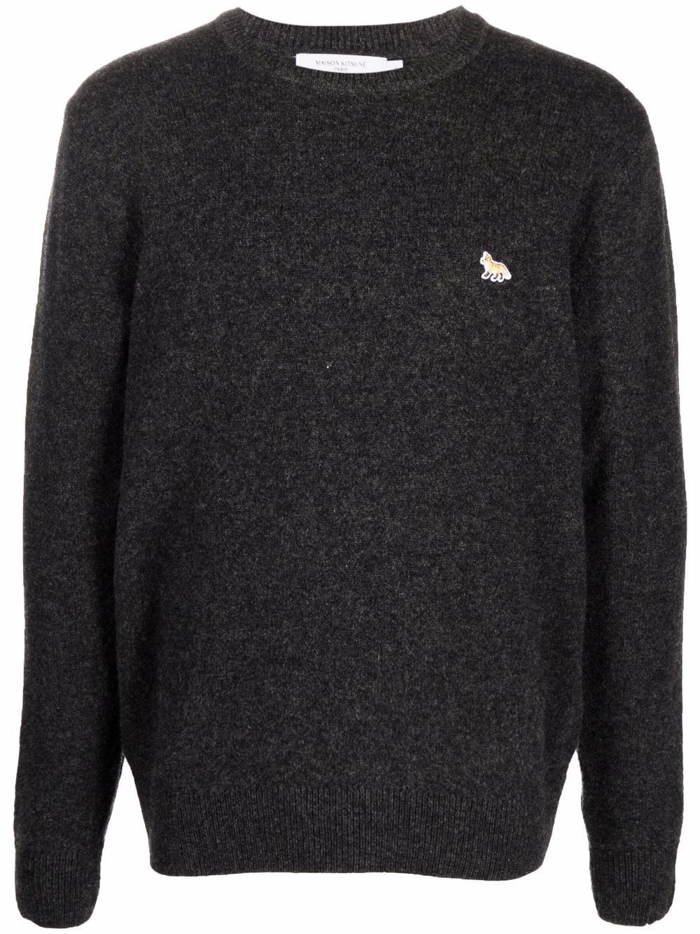 Maison Kitsuné logo embroidered jumper - Grey von Maison Kitsuné